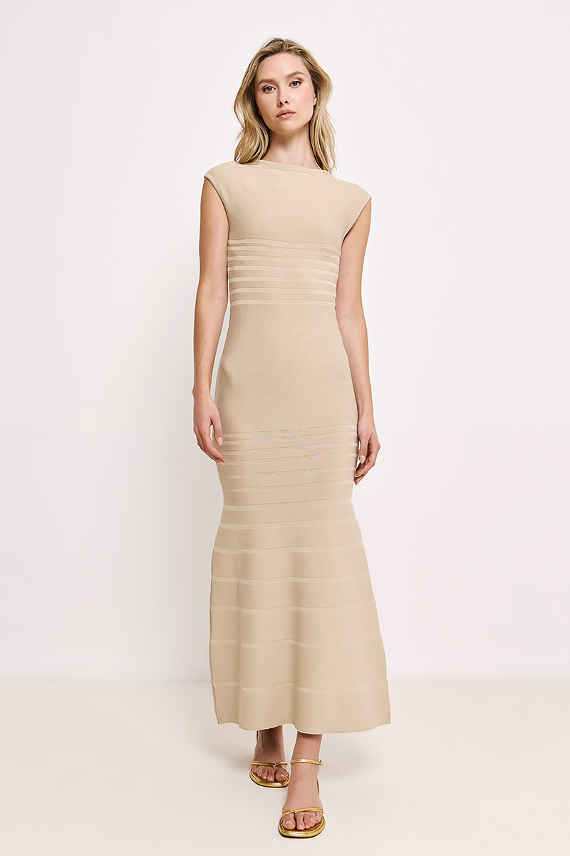 KNIT MIDI DRESS