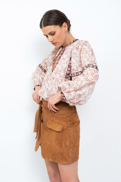 Suede Mini Skirt