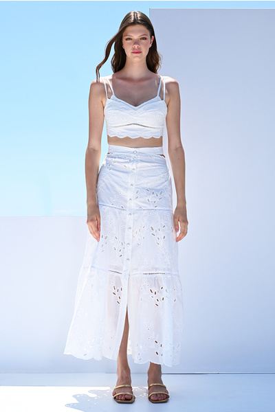 Broderie Maxi Skirt