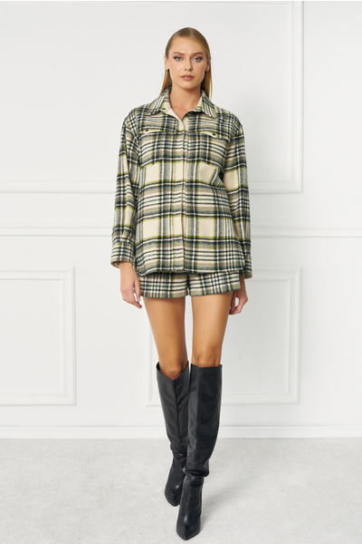 Oversized Jacket-Shirt in Checked