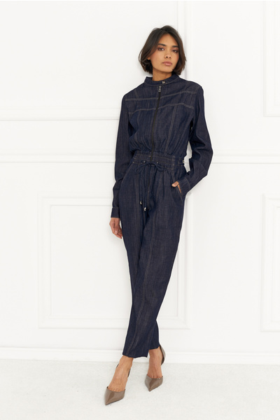 Long-Sleeve Cotton Jumpsuit