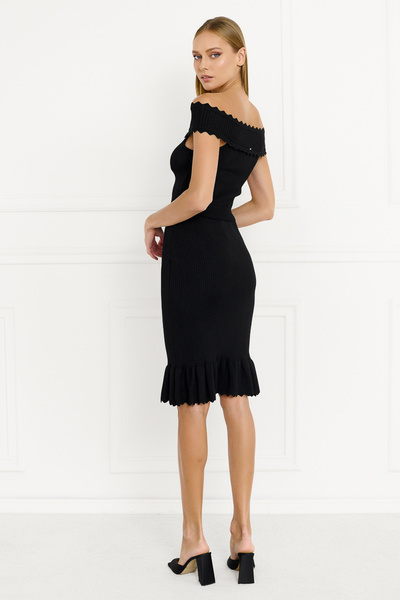 Midi Skirt with Ruffles