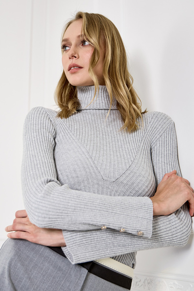 High Neck Knit Top