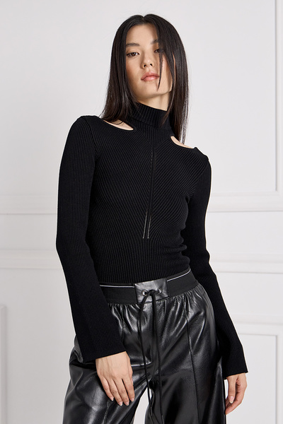 Shoulder Cut-Out Sweater