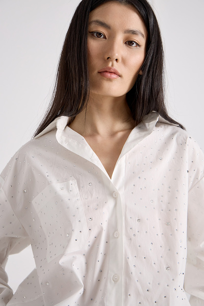 Rhinestone-embellished Shirt