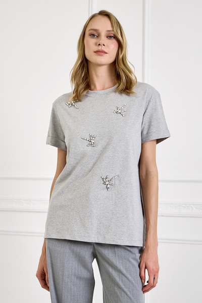 T-Shirt με Κέντημα
