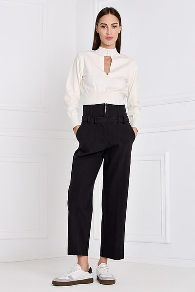 Corset-Style High Waist Trousers