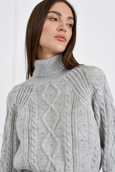 Crystal-embellished Cropped Jumper