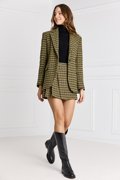 Checked Single-breasted Blazer