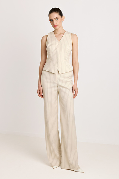 STRAIGHT LEG STRIPED TROUSERS