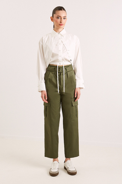 HIGH WAISTED TROUSERS WITH POCKETS