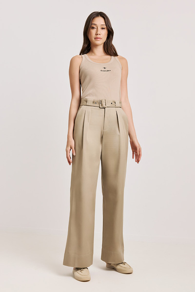 HIGH WAIST TROUSERS WITH BELT