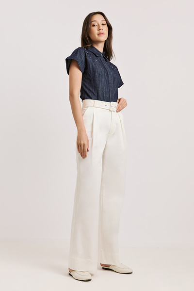 HIGH WAIST TROUSERS WITH BELT