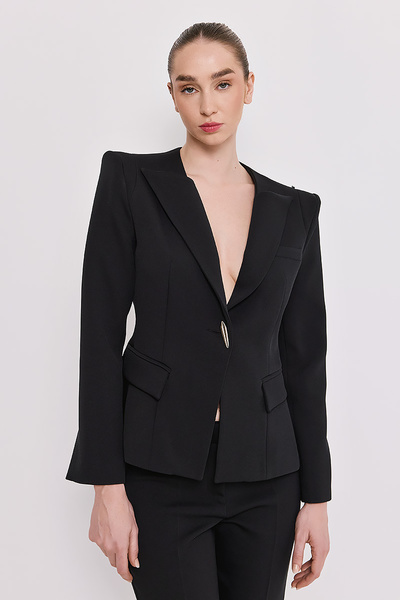 SLIM-FIT BLAZER WITH SHOULDER PADS