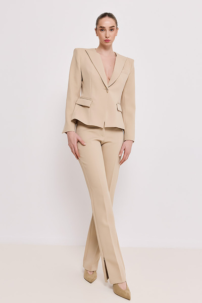 SLIM-FIT TROUSERS WITH ZIPPER DETAILS