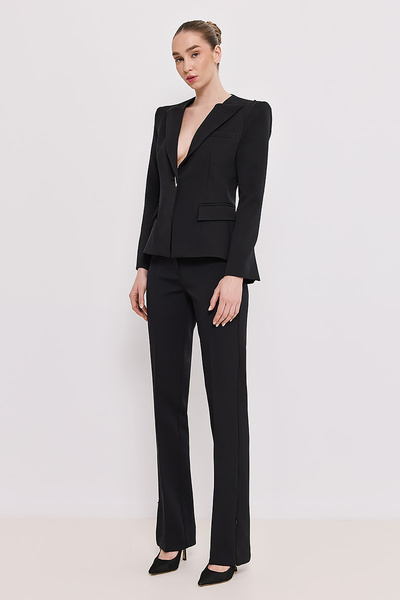 SLIM-FIT TROUSERS WITH ZIPPER DETAILS