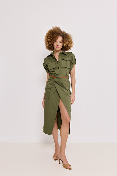 MIDI SKIRT WITH BELT