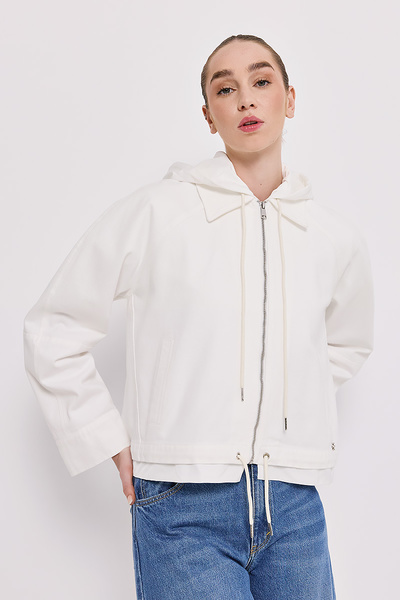 DENIM JACKET WITH HOOD