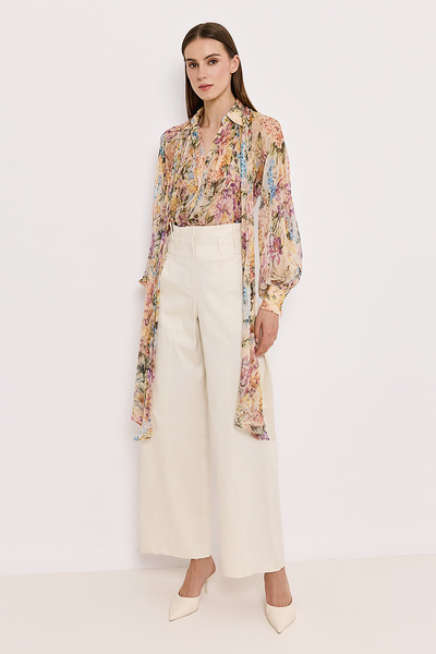 HIGH-WAISTED WIDE LEG TROUSERS