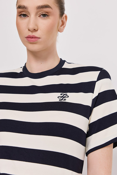 STRIPED SHORT-SLEEVE BOBYSUIT