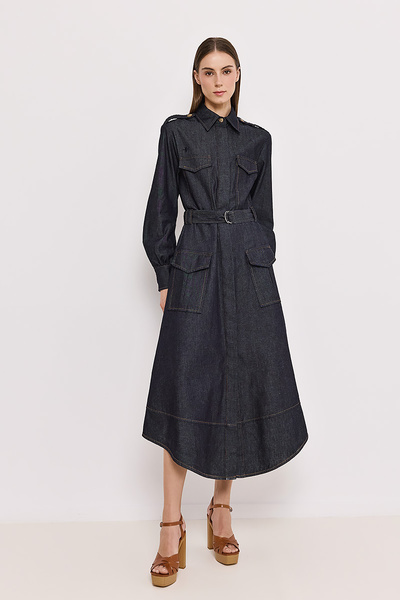 DENIM MIDI DRESS