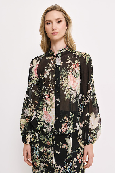 SHIRT WITH EMBROIDERED CRYSTALS