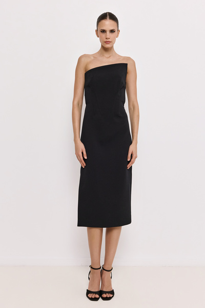 MIDI STRAPLESS DRESS