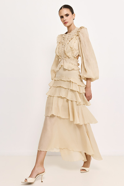 MIDI SKIRT WITH RUFFLES
