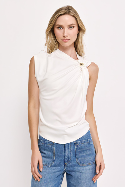 SLEEVELESS TOP WITH GOLD DETAIL