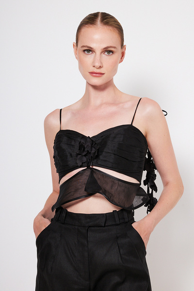 BUSTIER WITH FLOWER