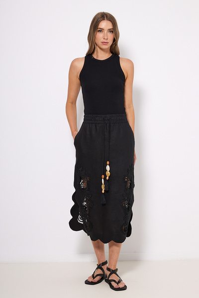 MIDI EMBROIDERY SKIRT
