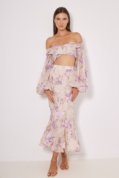 MIDI FLORAL SKIRT