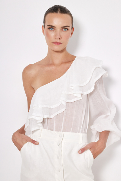 ONE-SHOULDER BODYSUIT