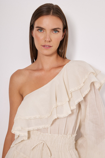 ONE-SHOULDER BODYSUIT