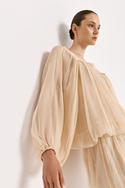 SILK BLOUSE WITH EMBROIDERY