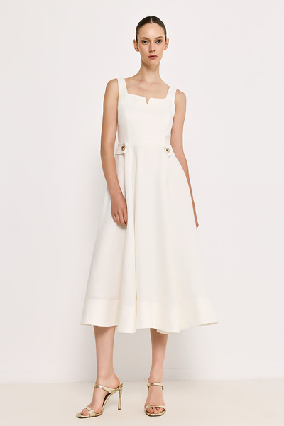 LINEN MIDI DRESS