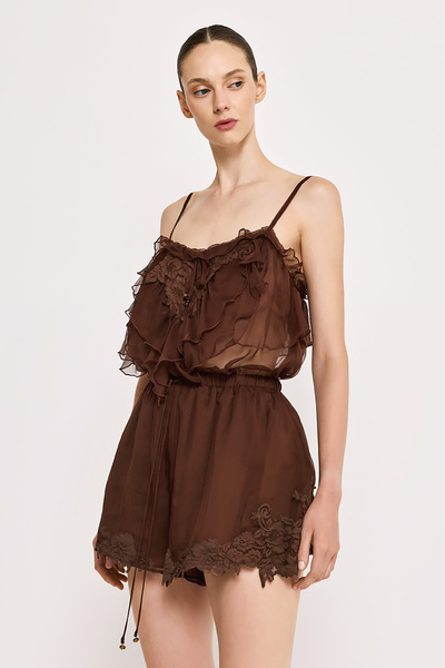 SILK SHORTS WITH ELASTIC WAIST