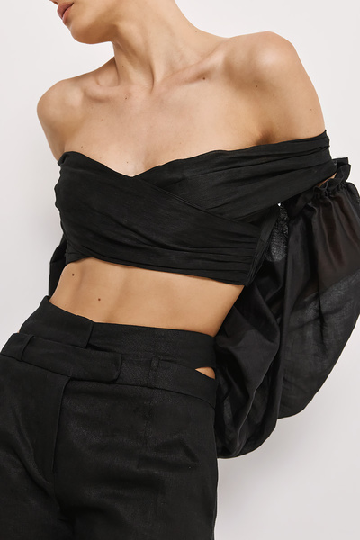 BUSTIER WITH DETACHABLE SLEEVES