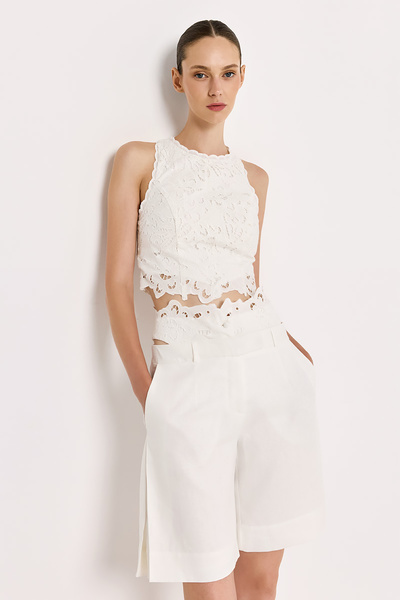 BRODERIE CROP TOP