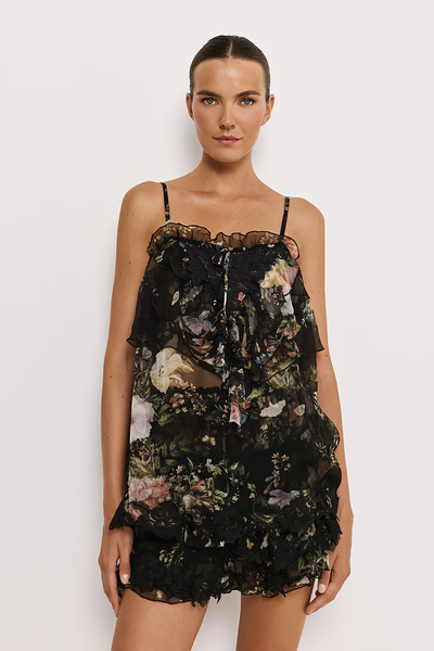 EMBROIDERED SILK BLOUSE
