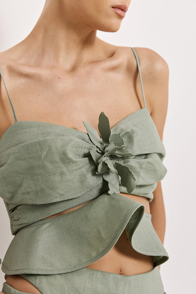 BUSTIER WITH FLOWER