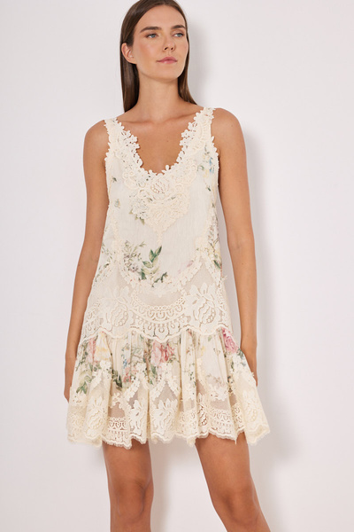SLEEVELESS MINI DRESS WITH EMBROIDERY