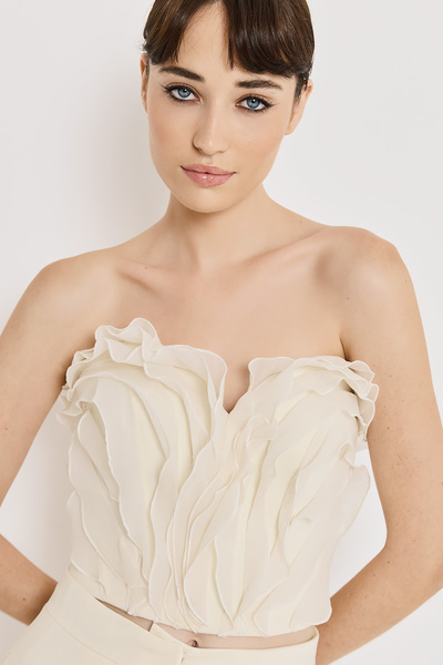 BUSTIER WITH RUFFLIES
