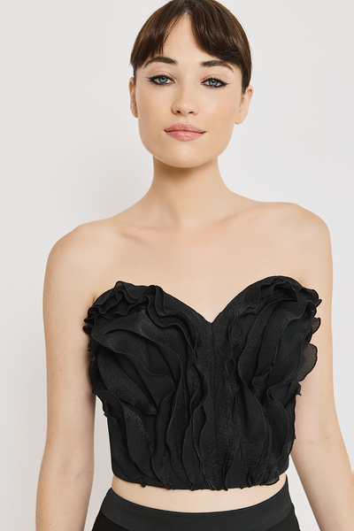 BUSTIER WITH RUFFLES