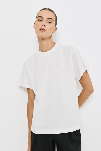 ΒΑΜΒΑΚΕΡΟ T-SHIRT ΜΕ ΙΣΙΑ ΓΡΑΜΜΗ