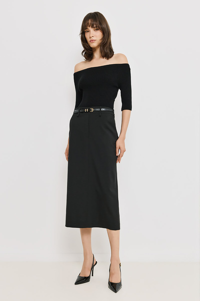 MIDI DRESS WITH BELT