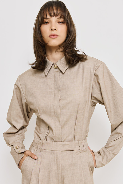 FITTED SHIRT WITH TIE