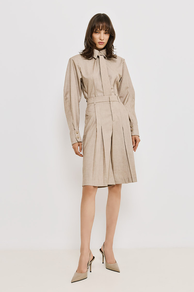 PLEATED BERMUDA SHORTS