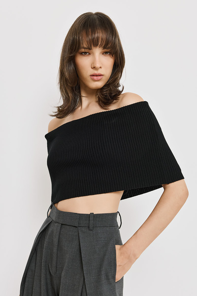 KNITTED CROPPED TOP