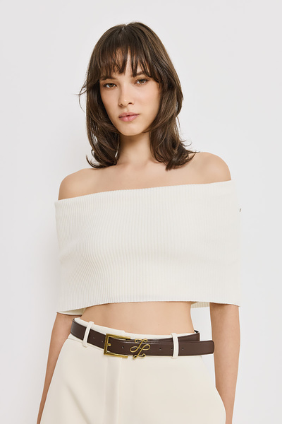 KNITTED CROPPED TOP
